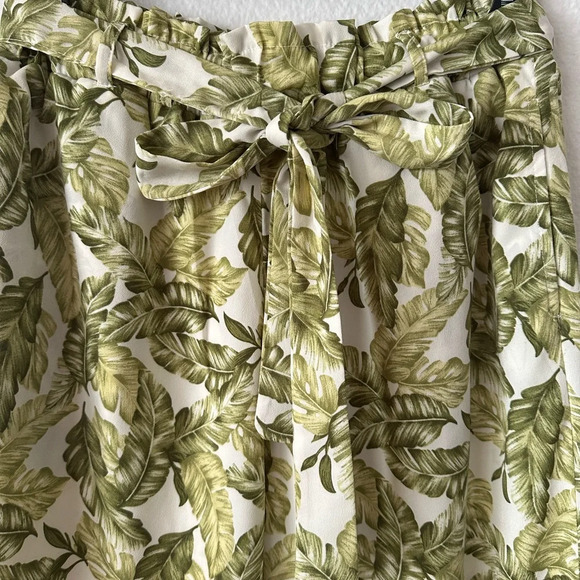 MINE Tropical Pattern Elastic Waist Pants Medium - Picture 2 of 7